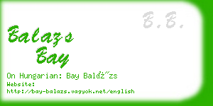 balazs bay business card